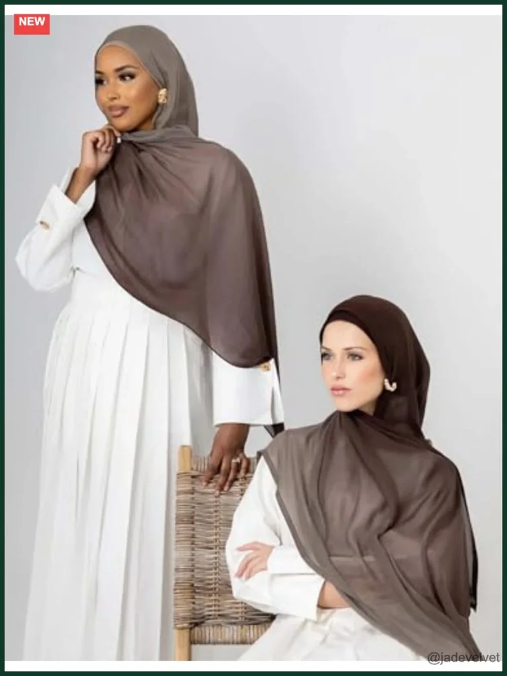 Ombre Modal Hijab Scarf Muslim Soft Lightweight Headscarf